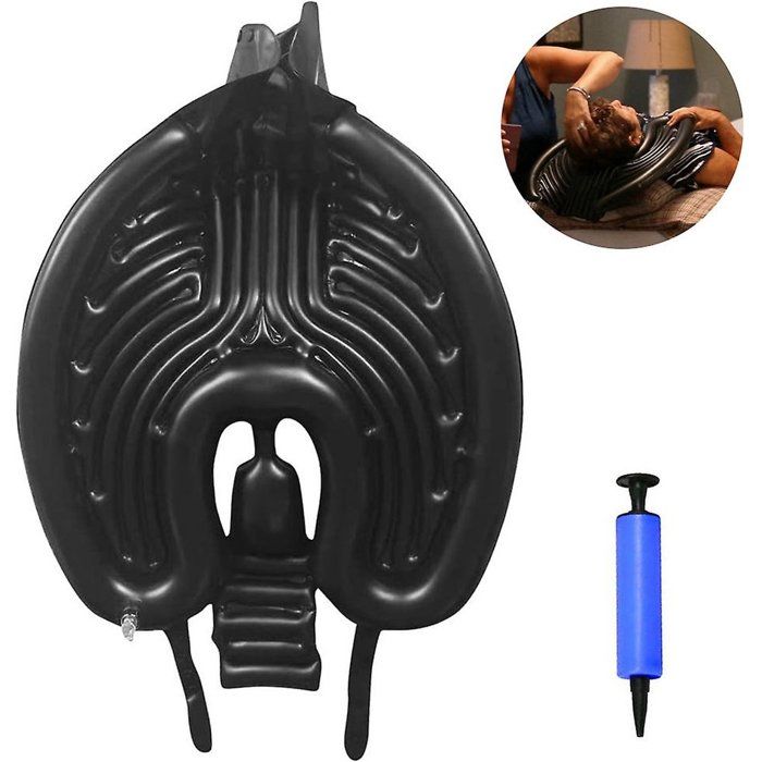 Lavabo - Bac à shampoing - Bac à shampoing gonflable - Lavabo pour se laver les cheveux à domicile - Salon mobile 1 pièce - Lavabo