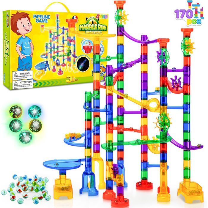 Jeu de construction - Sans marque - 135 pièces - Circuit de billes Jeu de construction - Sans marque - 135 pièces - Circuit de billes