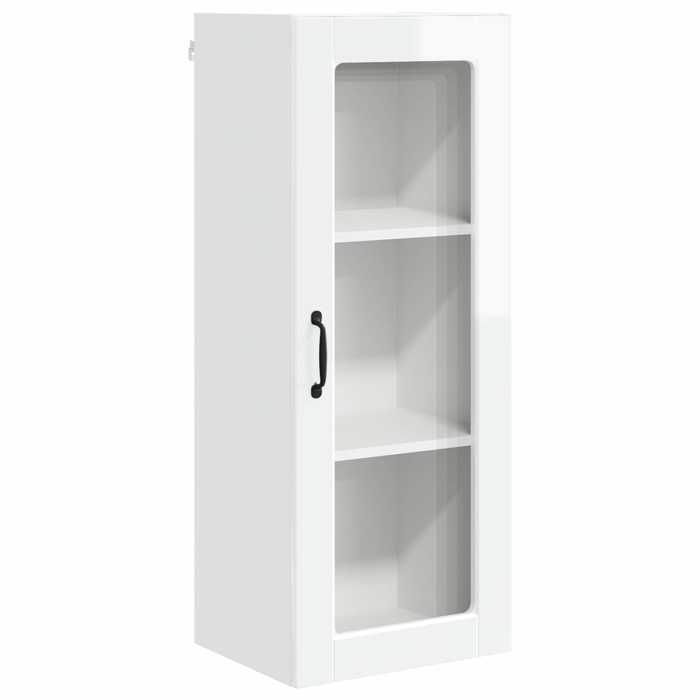 Sarazyj®Buffet de Cuisine KENNETH - Armoire Bas/Colonne/ Armoire de cuisine - avec étagère Blanc brillant 40x31x100cm - 316268