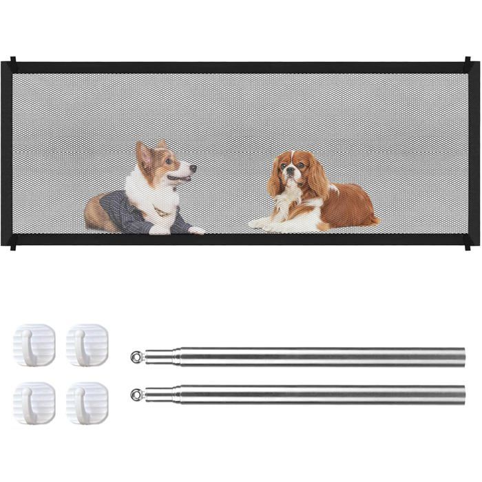 Comparer les prix de Barrière de sécurité pour animaux - ZGEER - 180x72 cm - Sans perçage - Portable - Maillage en nylon
