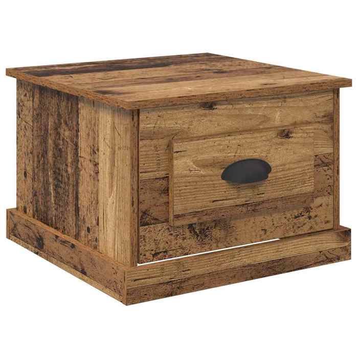 En solde Table basse de salon (1 pc) - UU - Petit Table dappoint - Bois Ancien 50x50x35 cm Bois dingénierie L7752