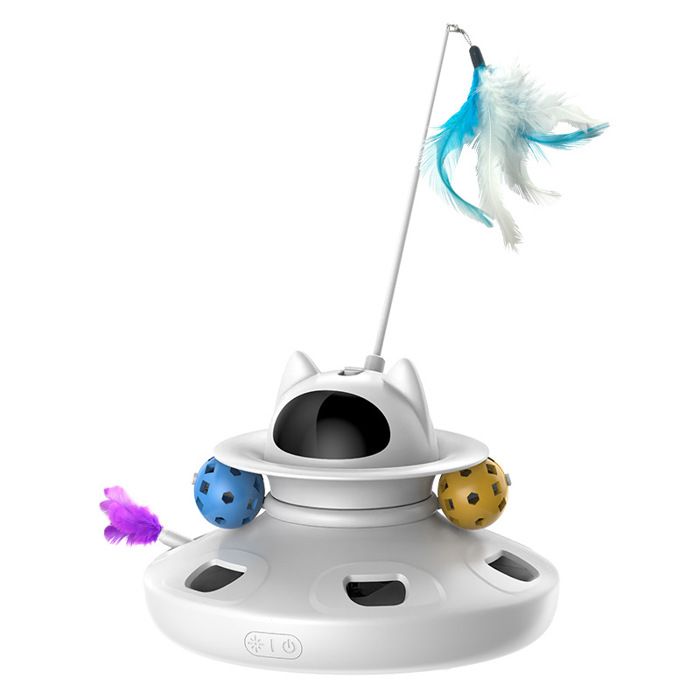 Jouet interactif automatique pour chat - Phoesky - 4 en 1 - Rechargeable - 192x132 cm - Batterie 1200 mAh