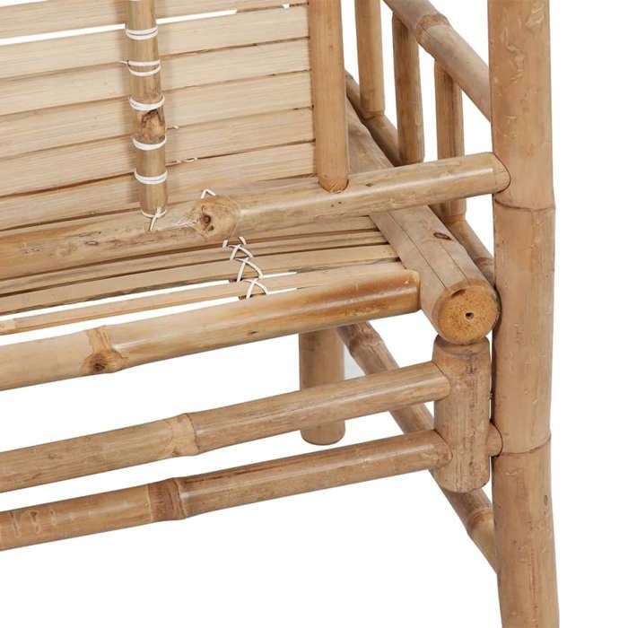 Brun SWEETY Banc de jardin - 2 PLACES - 120cm Bambou 120x55x90cm - Banquette balcon CL43562485150