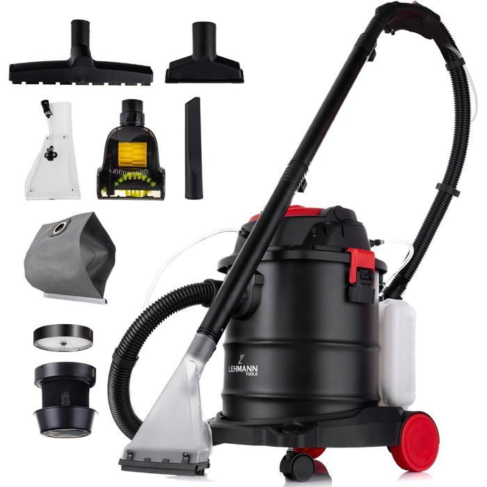 Lehmann Ultrawash 2000 Aspirateur Injecteur-Extracteur 4 en 1 Réservoir 20 L Filtre HEPA Noir Lehmann Ultrawash 2000 Aspirateur Injecteur-Extracteur 4 en 1 Réservoir 20 L Filtre HEPA Noir