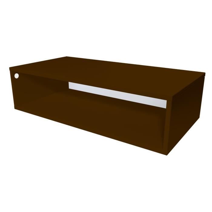 cube de rangement bois longueur 100 cm - abc meubles - wengé - classique - intemporel - bureau
