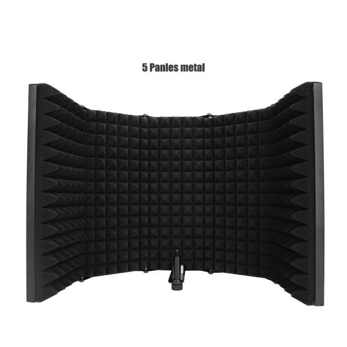Bouclier Isolation Micro Bouclier Anti-Pop 5 Panneaux Avec Trépied Pour Micro | Isolation Studio | Enregistrement Pro Qualité Protection Micro Contre Bruit