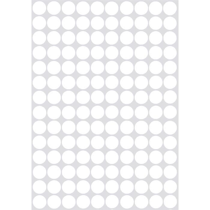Royal Green 770 Étiquettes Autocollantes Cercles 15mm Blanc – Gommettes Rondes Pour Bureau, École, Calendriers, Codage Couleur