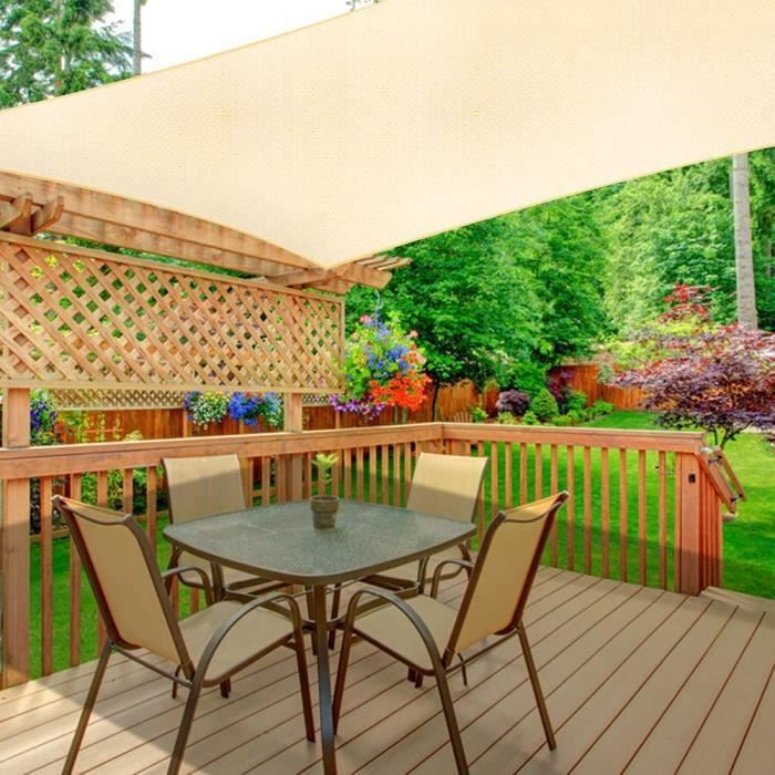 Filet D'Ombre Noir 3x4m - Toile D'Ombrage Pour Potager, Fleurs Et Voiture Filet De Protection Pour Plantes Et Fleurs 96357461