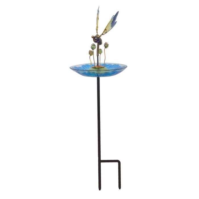 Mangeoire Extérieur Sur Pied Nourriture Oiseaux Nichoir Décoration Jardin En Verre Peaktop 3214551c