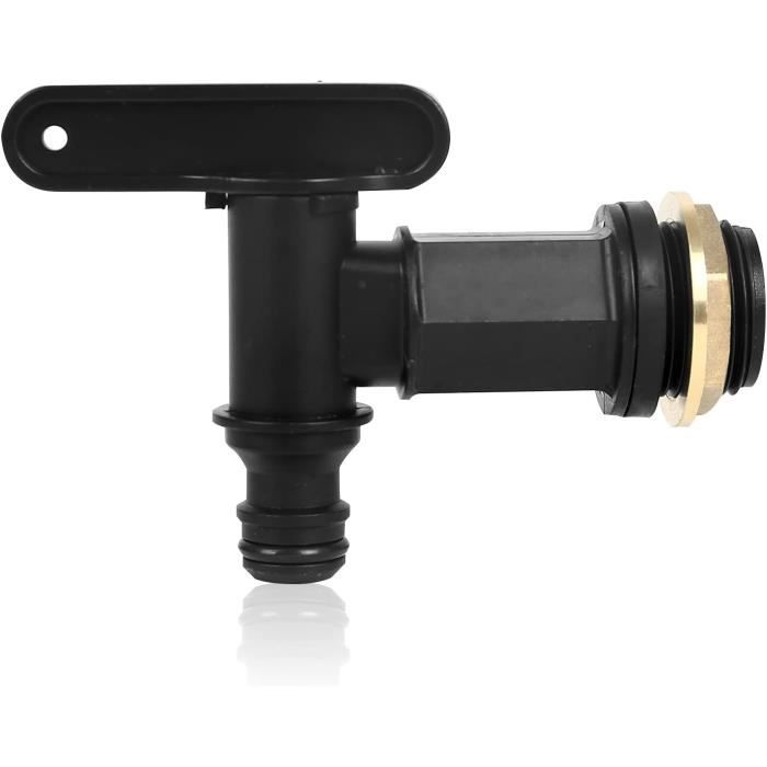 Robinet Distributeur Pour Bidon – Adaptateur 1/4 SAE – Laiton Doré – Pour Recharge De Climatisation, Gaz, Vide