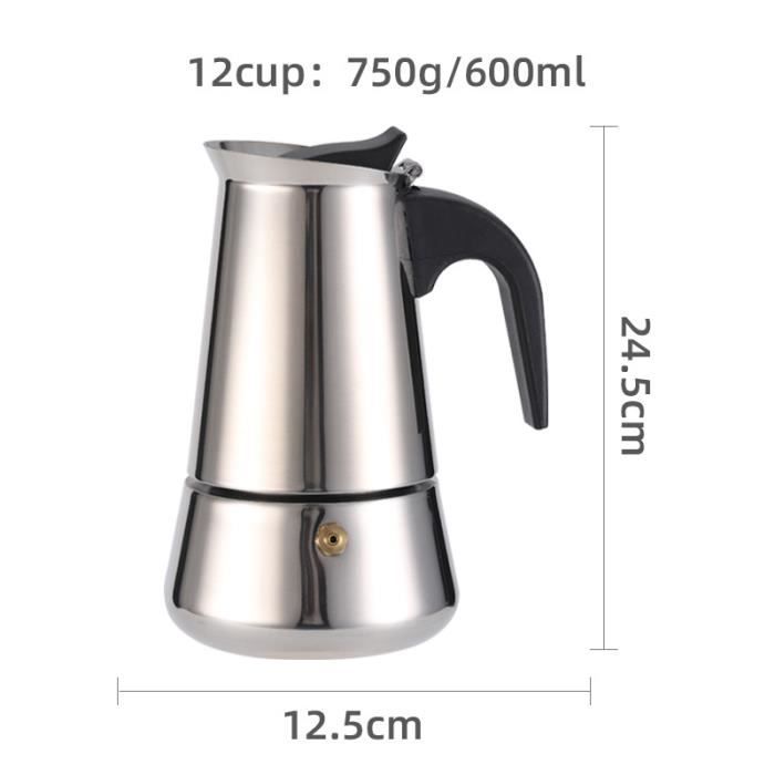 Cafetière italienne en acier inoxydable pour maison, machine à café
