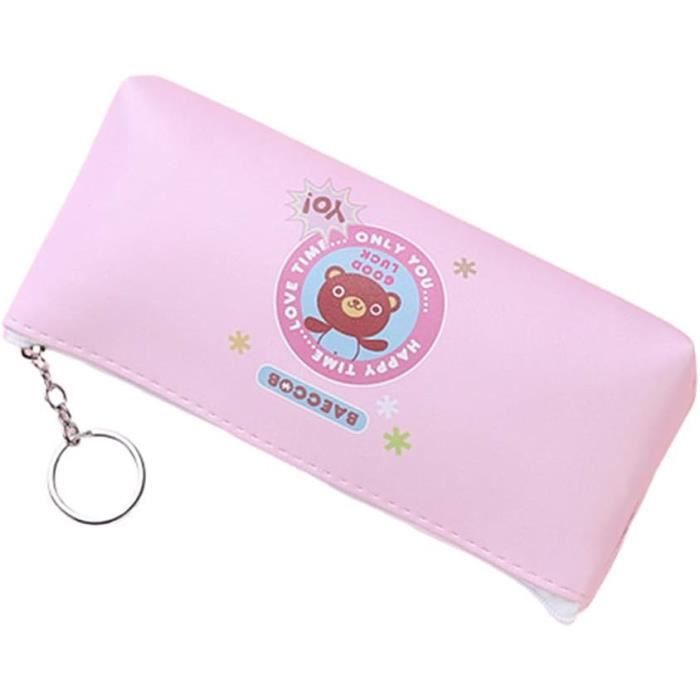 Trousse Scolaire Hello Kitty Officielle - Rose Kawaii - 22 X 9 X 8 Cm - Pour Filles Maternelle Primaire
