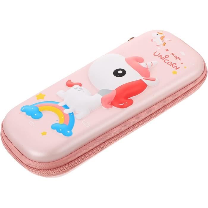 FINPAC Trousse Scolaire EVA, Grande Trousse à Crayons Zippée