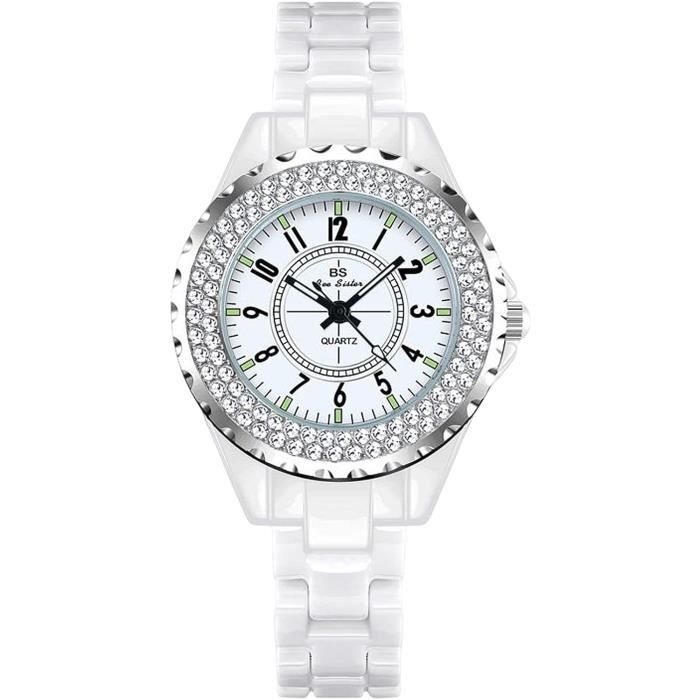 LN LENQIN Montre Femme Quartz Analogique - Bracelet Cuir Étanche 3 ATM - Élégante Et Précise