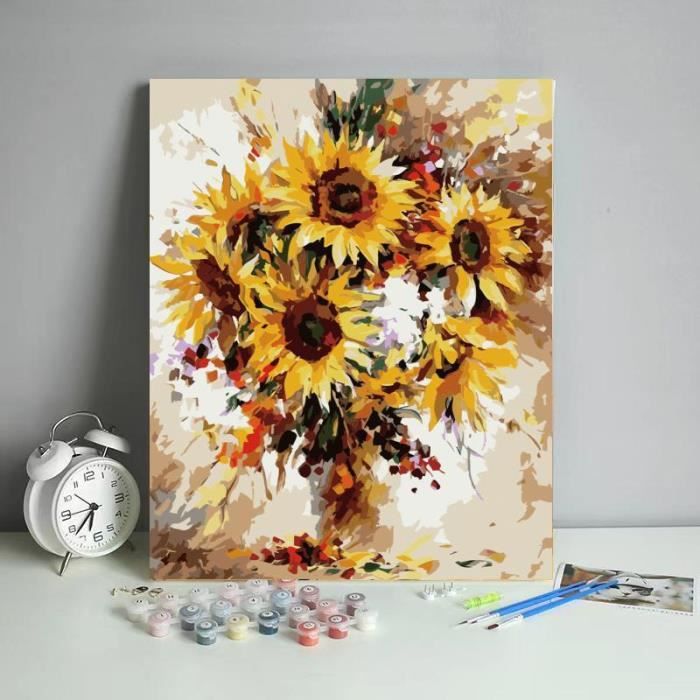 Kit Peinture Par Numéros Enfant - 3 Toiles Licornes 30x20cm - Peintures Acryliques Non Toxiques - Activité DIY Pour Enfants 5-10 Ans