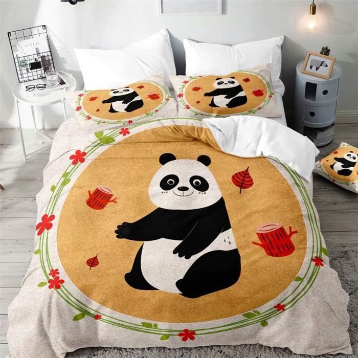 Housse De Couette 200X200 Avec 2 Taie D'Oreiller 50X75, 100% Coton Lavu00e9