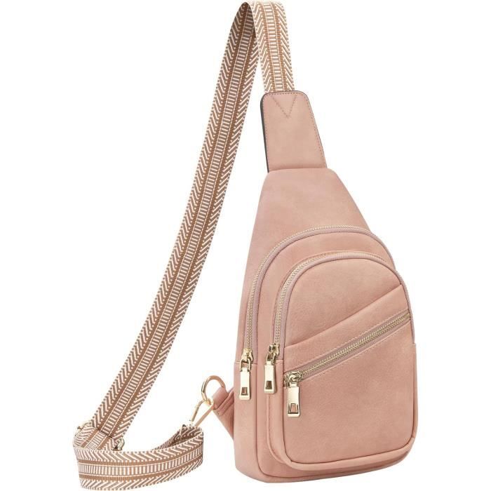 Sac De Poitrine Femme Bandouliere - Marque - Modèle - Rose - Sacs