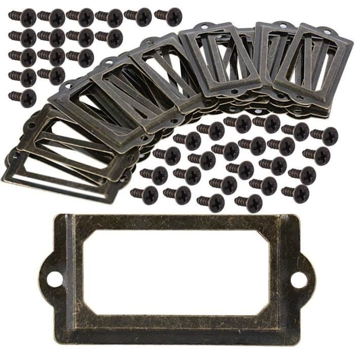 30 Pièces Cadre Étiquette Porte Etiquettes Métal, Porte-étiquettes