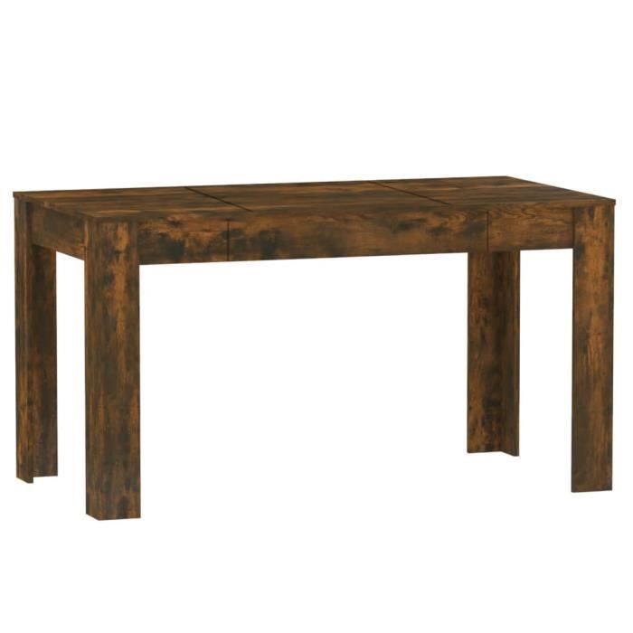 Table à manger chêne fumé 140x745x76 cm bois dingénierie76 [cm]