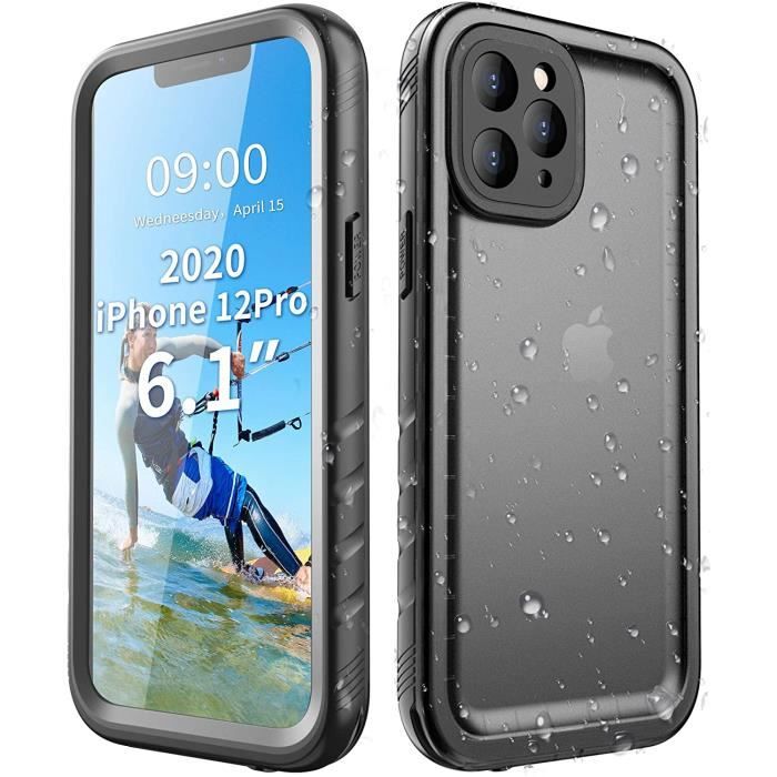 Coque Étanche Pour iPhone 12 Pro, Protection Intégrale Du Corps Protecteur  D'écran Intégré Coque - Cdiscount Téléphonie