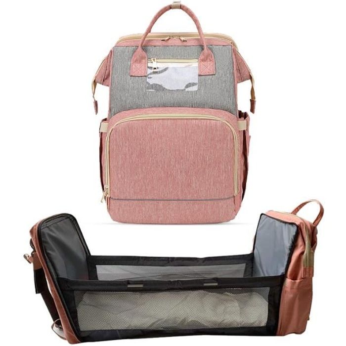 Sac à Langer Oxford Tissu Avec Lit Sac à Dos Grande Capacité Sac à Couches,  Sac De Lit Bébé Port Sac à Couches Multifonction 3 EN 1 - Cdiscount  Puériculture & Eveil bébé