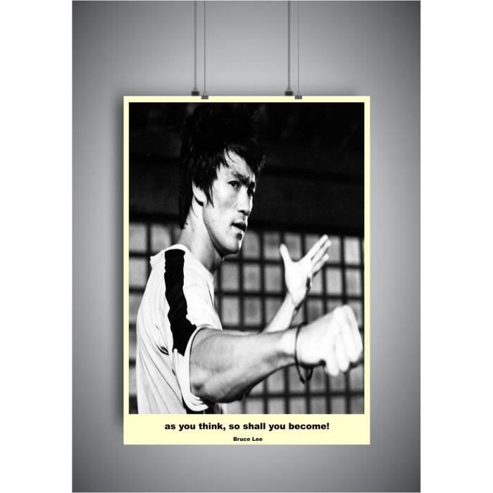 Poster Bruce Lee Citation Motivation Wall Art A3 42x29 7cm Cdiscount