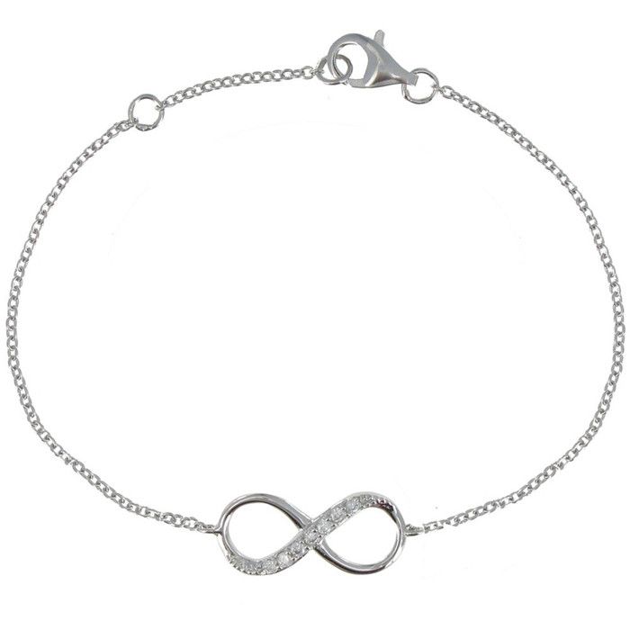 LES POULETTES BIJOUX - Bracelet Argent 925 Infini et Strass LES POULETTES BIJOUX - Bracelet Argent 925 Infini et Strass