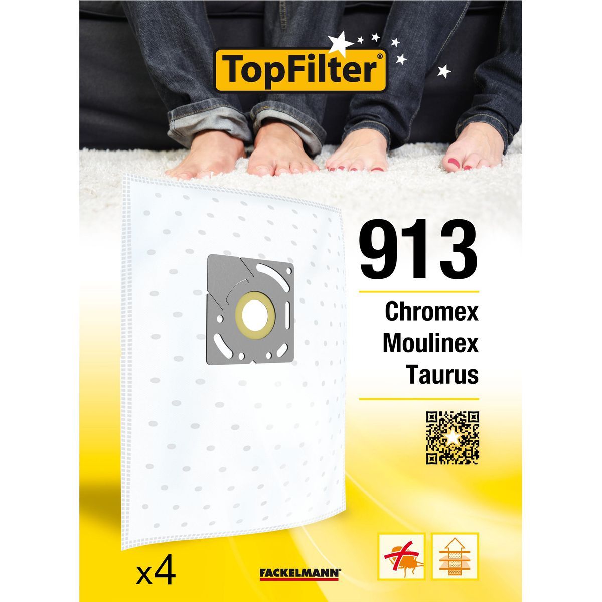 Lot de sacs aspirateur Moulinex TopFilter Premium 64913