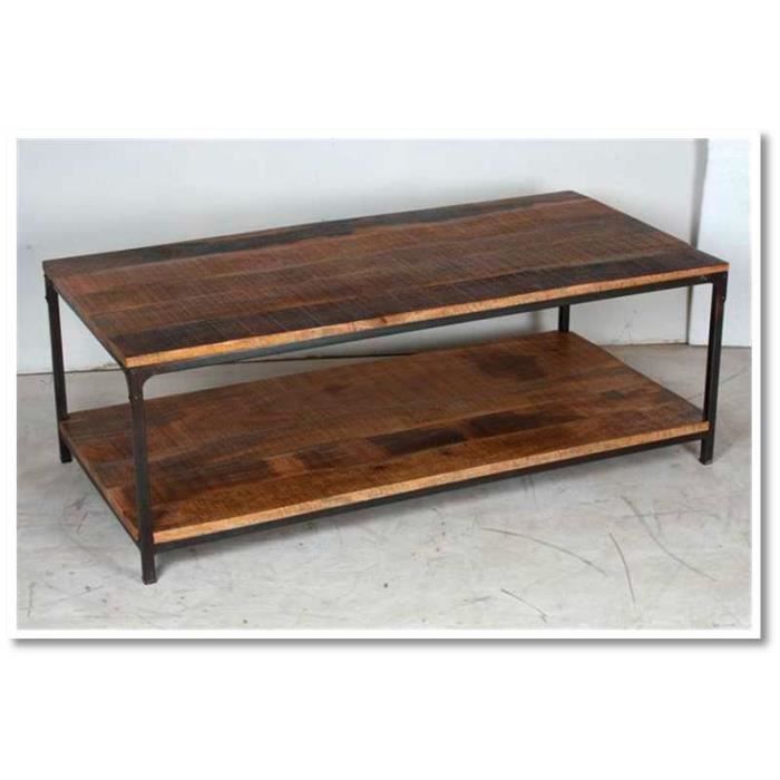 Industriel Table Basse Fer Bois Pachtoune Naturel 120 Achat Vente Table Basse Industriel Table Basse Fer Cdiscount