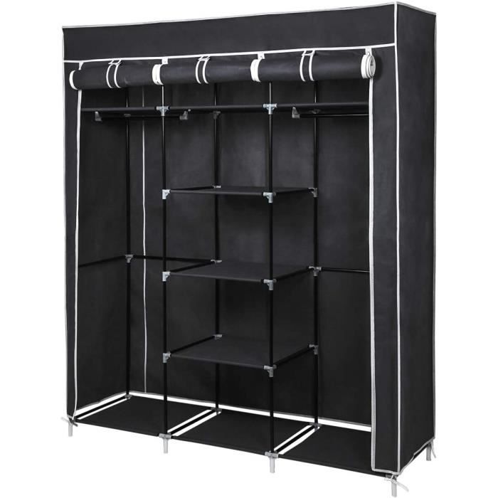 Armoire en Tissu Penderie de Vêtement en Toile Mobilier de Chambre