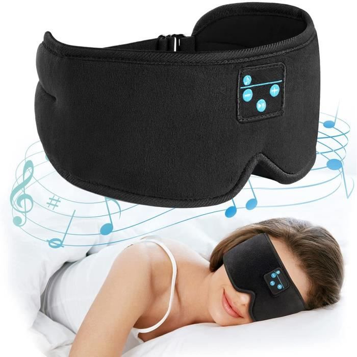 Masque de Sommeil Bluetooth 5.0, 3D Masque de Nuit,Casque Anti Bruit pour  Dormir de qualité sonore hi-fi pour Dormir avec Micr[63]