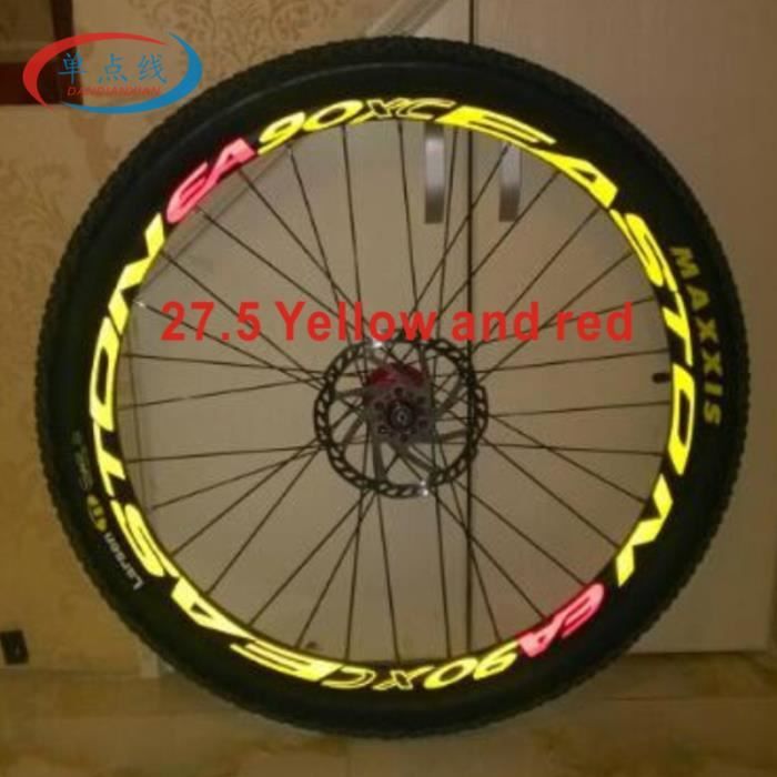 2 roues ensemble VTT 26 27.5 29 pouces autocollants de roue jante