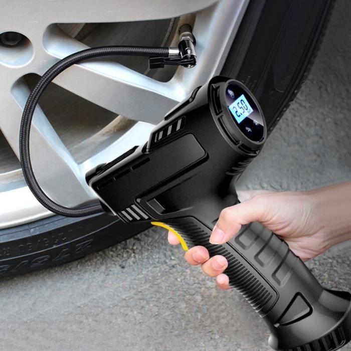 Pompe à Air Voiture Sans Fil 6.2BAR - Gonfleur Rapide Pneus, Matelas, Vélo, Moto | Portable Et Puissant Avec éclairage LED