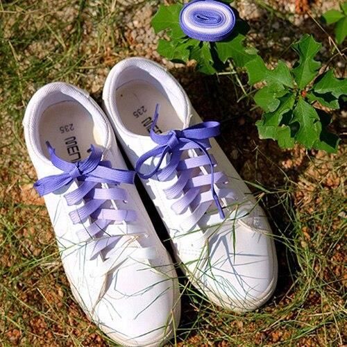 Lavande Lacets de chaussures en toile 10 couleurs d grad plat