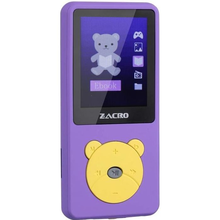 Zacro Lecteur Mp3 Avec Radio Pour Enfant Fonction De Verrouillage En Un Clic Arret Temporise Avce 3 Jeux Pour Enfants Stockage Integ Cdiscount Tv Son Photo