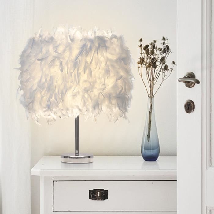 Luminaire Plume Lampe De Chevet Design Adulte Chambre Vintage Chambre Decoration De Maison Lampe De Table Moderne Blanc Achat Vente Chevet Luminaire Plume Lampe De Cdiscount