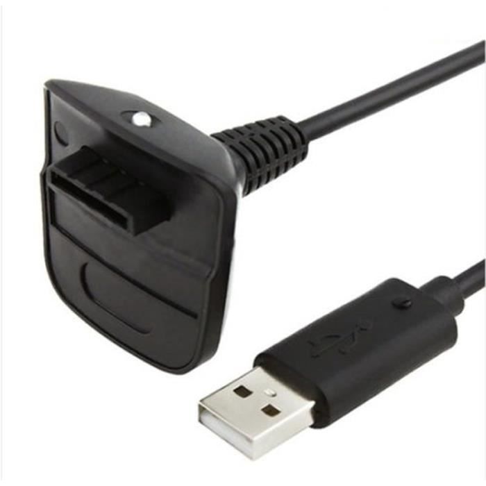 USB plomb Chargeur Câble Pour Microsoft Xbox 360 Wireless Controller Gamepad Noir Cdiscount