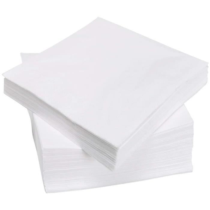Serviettes de cuisine IKEA FANTASTISK - Serviette en papier, blanc - paquet  de 100 - 40x40 cm 7608 - Cdiscount Maison