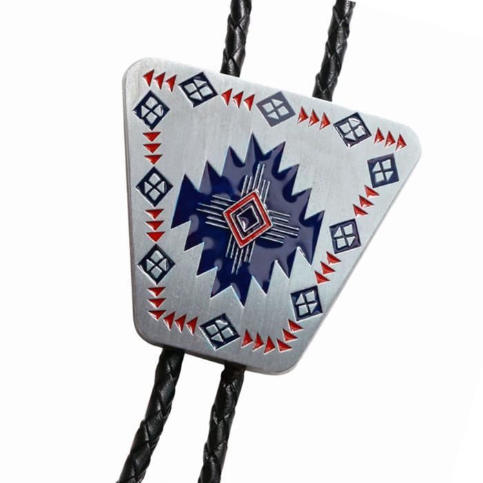 Cravatta Bolo Western Per Uomo – Colla Con Testa Di Chitarra In Pelle PU – Grigio