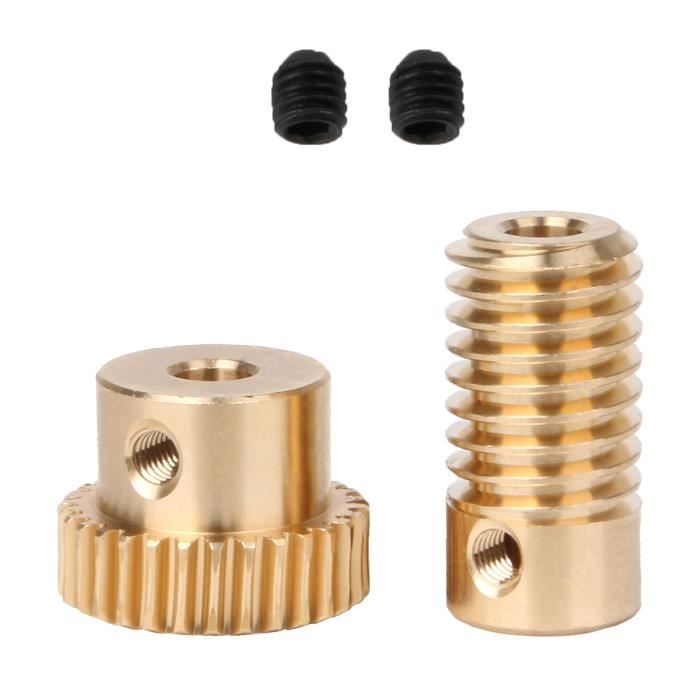 CNBTR - Roue Dentée En Laiton 60T (31mm) + Arbre D'engrenage 6mm - Module 0.5M - Pour Modélisme, Bricolage Et Transmissions Mécaniques Compactes