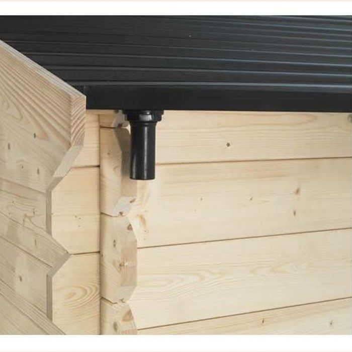 Gouttière pour abri en bois SOLEIL toit pvc 3x4 m
