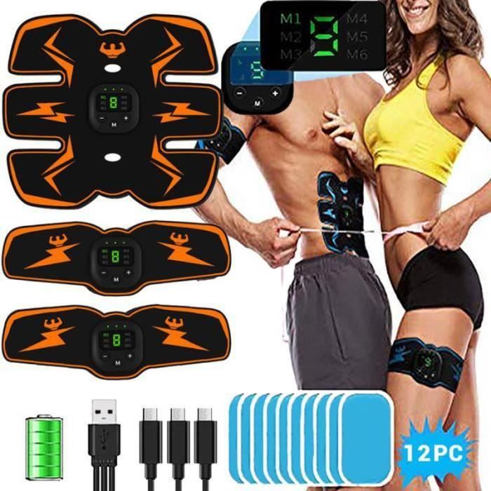 Ceinture De Massage Abdominal Électrique - 7 Aimants, Chauffage 45°C, 3 Vitesses, Sans Fil Et Rechargeable