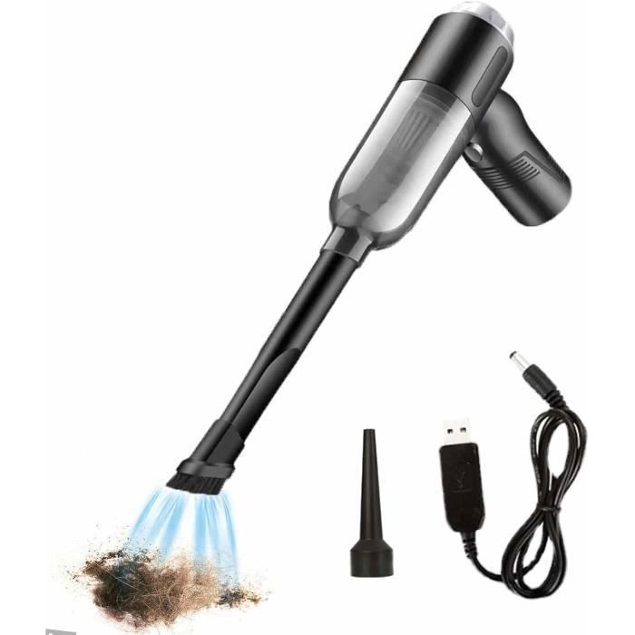 Generic Aspirateur Q8 De Voiture Sans Fil Pliable,Forte Aspiration,Portable Avec Lumières LED à