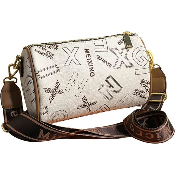 Kasgo Sac Bandoulière Femme, Élégant Antivol Sac à Main Femmes Bandoulière en Cuir PU Poches Multiples Sac Besace Femme avec 2 Sangles Amovibles et Réglables pour Voyage Travail Quotidien Café
