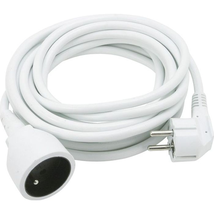 WONDAY Rallonge électrique lisse 5m Blanc GAE300162 ≡ CALIPAGE