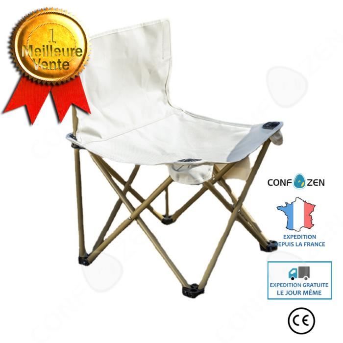 CONFO® Chaise pliante extérieure pique-nique chaise portable auto-conduite camping chaise d'extérieur en alliage d'aluminium