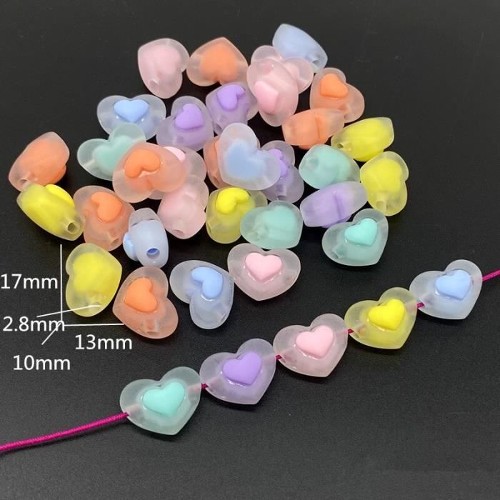 Beadthoven Lot De 200 Perles Rondes Plates En Acrylique Avec