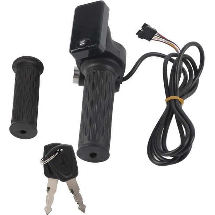 1 Paire De Poignées D'accélérateur Pour Vélo électrique, Scooter électrique Universel Avec écran LCD, Affichage De La Tension De La Batterie, Bouton De Clé, Poignée D'accélérateur De Vélo électrique