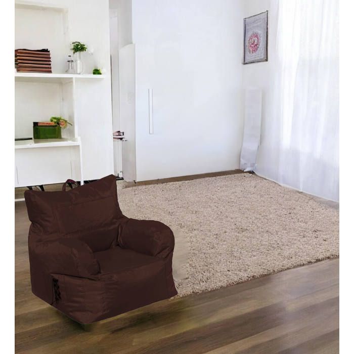 Dmora - Fauteuil Ababa 75x65h70 cm marron Polyester Dmora - Fauteuil Ababa 75x65h70 cm marron Polyester