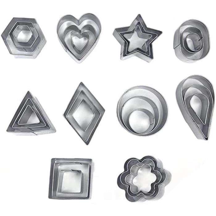 12 Emporte-pièces Noël En Inox - Formes Sapin, Bonhomme Pain D'épice, Flocon, Père Noël - Pour Biscuits Et Pâtisseries